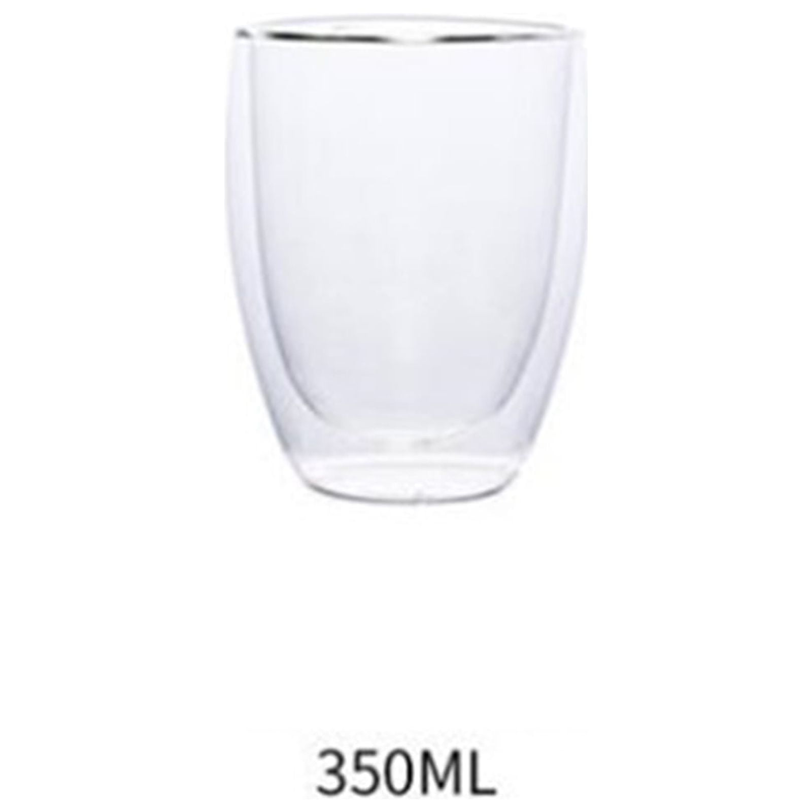 250/350/450ml Double Walled Glass Coffee Mugs,Insulated Layer