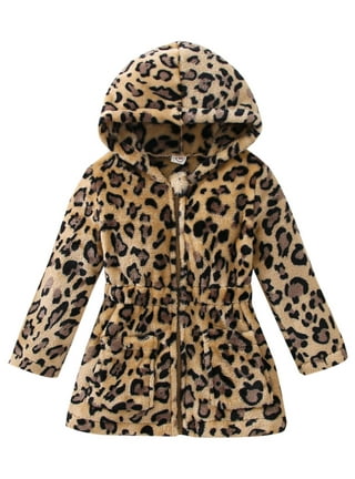 Girls leopard store print jacket