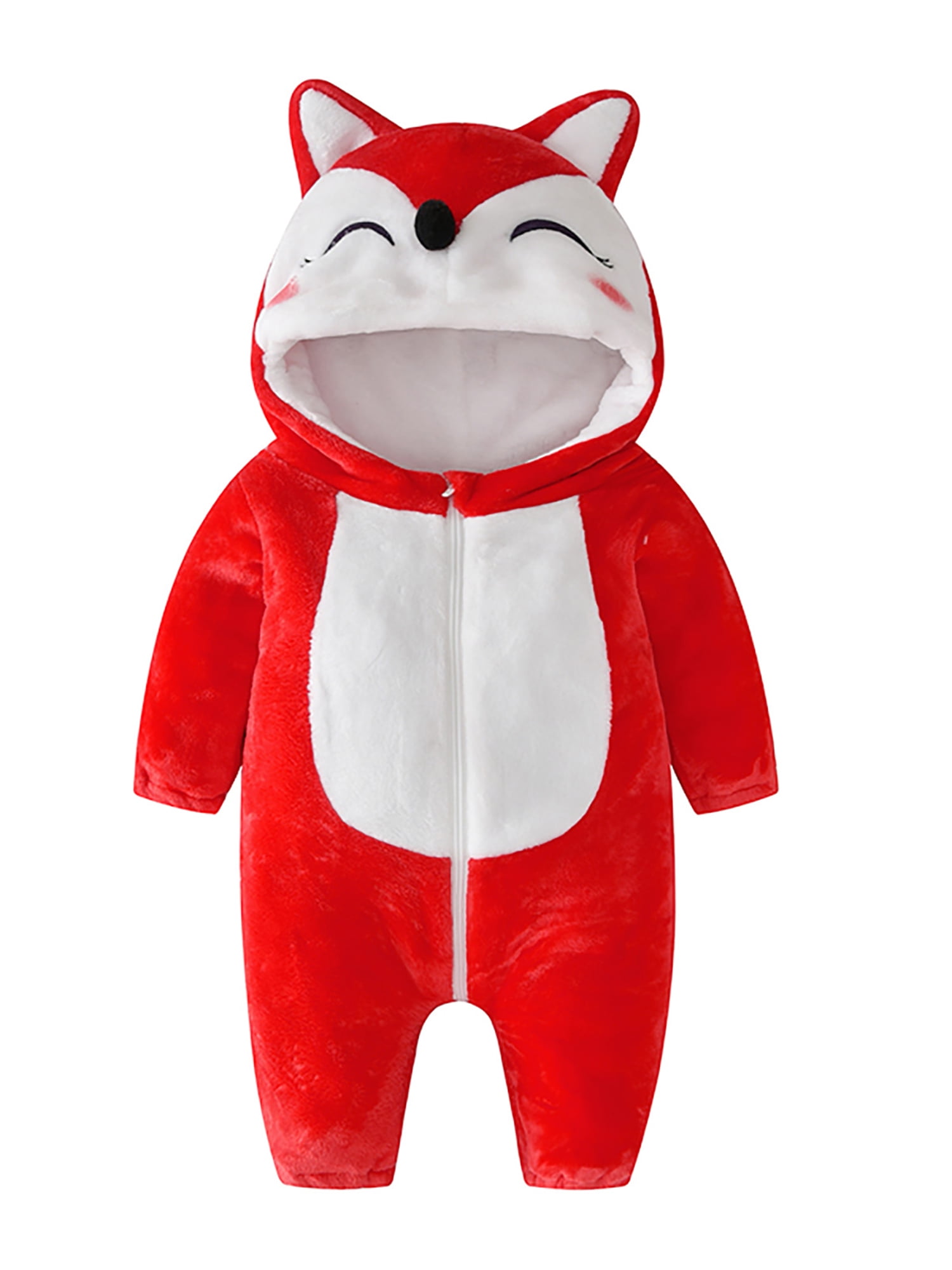 Pudcoco Halloween Baby Animal Costume Winter Warm Tiger Fox Dog Bunny