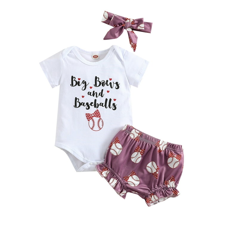 Baby baseball hot sale bow