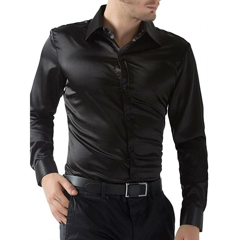 Vintage silk brand men's on sale shirts