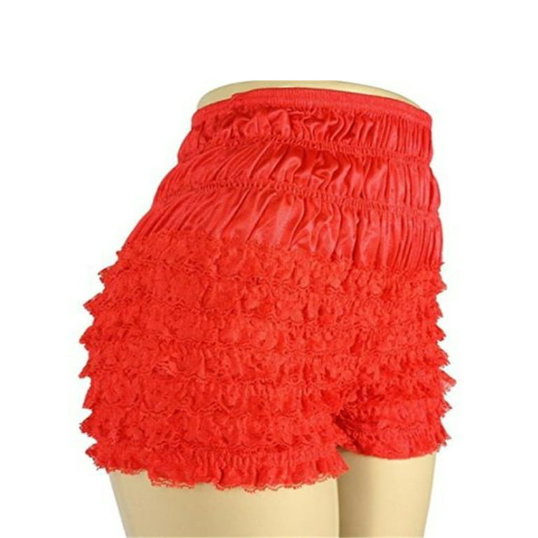 Red Knicker Shorts, Lace Shorts, Womens Knicker Shorts