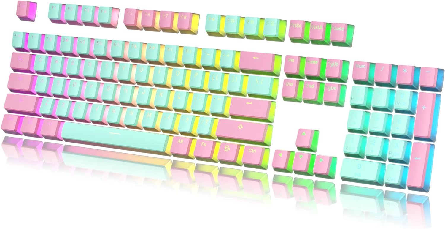 Pudding Keycaps Set Doubleshot Pbt Keycap Set Full 108 Oem Profile