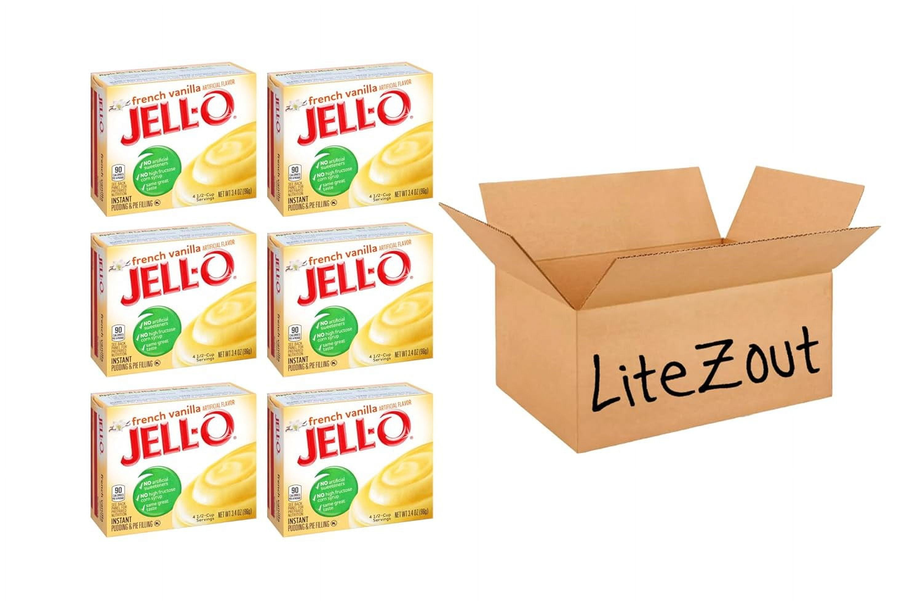 Pudding & Pie Filling, French Vanilla, 3.4Ounce Boxes (Pack of 6) by