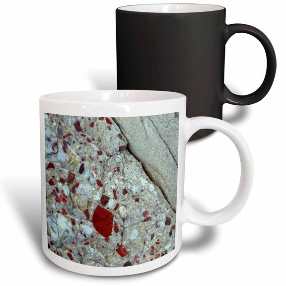 3drose, Pudding Stone, Jasper Quartz, Rock Mineral - Us23 Bja0030 - Jaynes Gallery, 11oz Magic Transforming Mug
