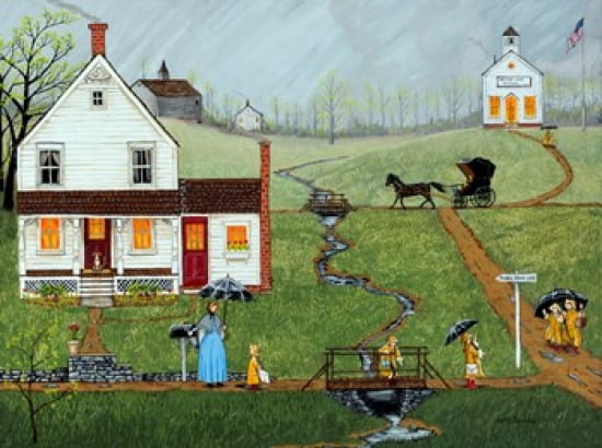 Puddle Brook Lane Canvas Art - Joseph Holodook (26 x 20)