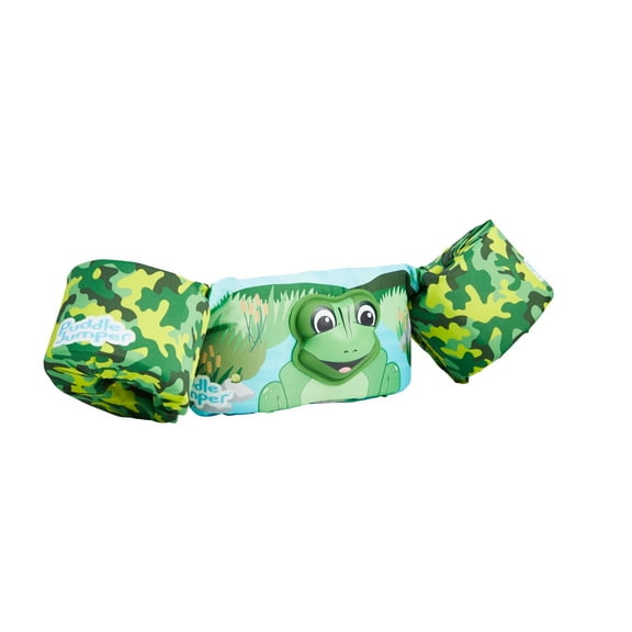 Puddle Jumper Kids Deluxe Life Vest with 3D Character for Children 30-50 Pounds, Forest Frog Green