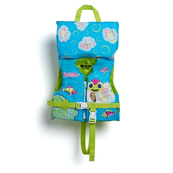 Puddle Jumper Stearns Original Swim Shifters® Infant Life Jacket and Vest, Turtle Blue, Under 30 lb