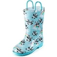 thumbnail image 1 of Puddle Play Waterproof Aqua Panda PVC Rain Boots Easy-On Handles - Size 9 Toddler - Blue, 1 of 6