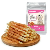 Puddonio Chicken Jerky with Cod Sticks Dog Treats, 14.11oz