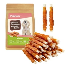 Puddonio Dog Treats, 5 Inch Chicken Wrapped Rawhide Sticks for Dogs, Teeth Cleaning Dog Chew Snacks for Puppy and Small Dogs, 40 Count
