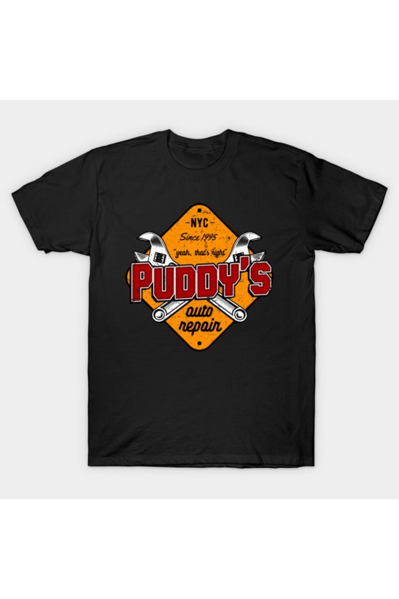 Puddy's Auto Repair Seinfeld David Puddy 8-Ball Jacket Art Tee Unisex T-Shirt, for men & women, up to size 5XL