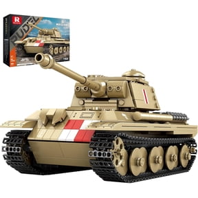 77034 969 Pieces 1:23 Scale Pudel Tank Building Blocks Set, Military Vehicle Collectible Model for Adult Enthusiasts