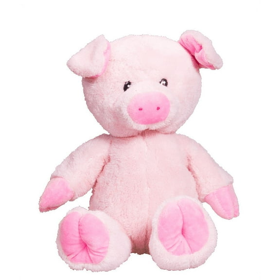 Pudge 16 Inch Pink Pig Plush Farm Stuffed Animal Soft Toy