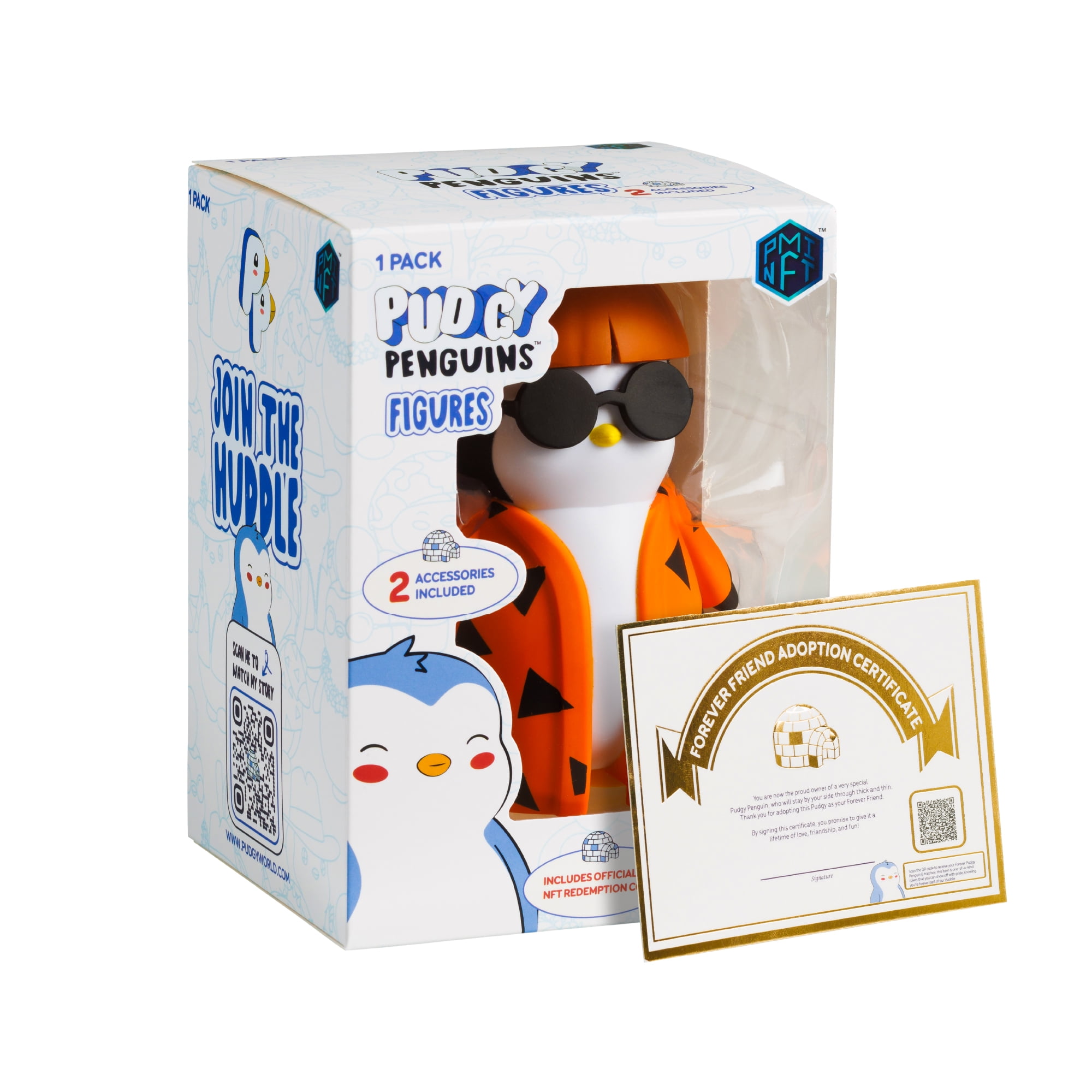 Pudgy Penguins Figure 3 - Ready For Fun, Forever Friend To Adopt, Customize Outfits, Removable Accessories, Explore And Experience The Digital Pudgy Penguin World