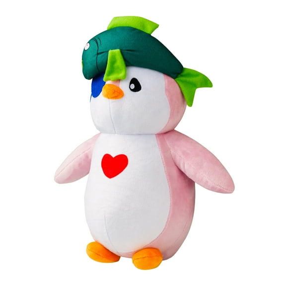 Pudgy Penguins Huggable Plush Figure 3 - Cute Stuffed Animal With A Red Heart And Fishing Hat