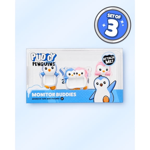 Pudgy Penguins Perchies, Decorative Mini Figures, Three-Pack, 1 x 1.65
