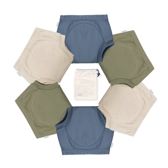 Pudiyuby Toddler Potty Training Pants, Absorbent 6 Layer Reusable Toilet Training Underwear for Boys, 6-Pack