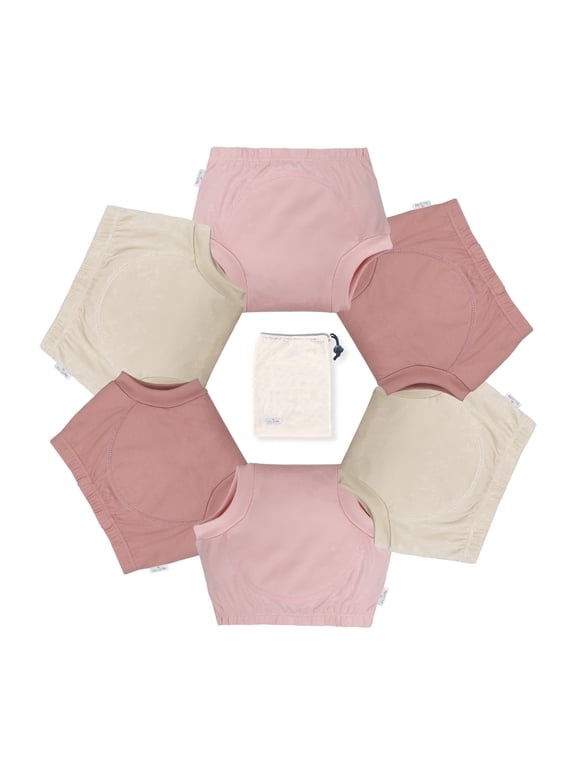 Toddler Potty Training Pants, Absorbent 6 Layer Reusable Toilet Training Underwear for Girls, 6-Pack