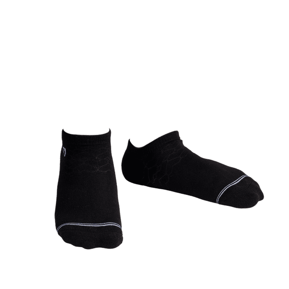 Pudus Bamboo Everyday Ankle Socks | Moisture Wicking | Breathable | Extra Soft | Odor Resistant | All Day Comfort (Black, Small-Medium)