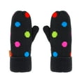 thumbnail image 1 of Pudus Kids Winter Knit Mittens, Fuzzy Sherpa-Lined Warm Gloves for Boys & Girls Polka Dot Multi - Kids, 1 of 1