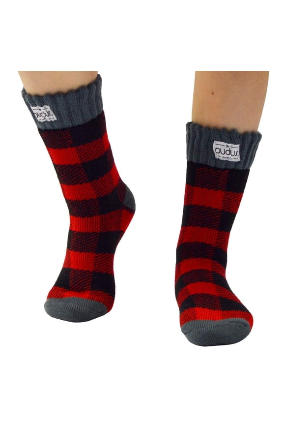 Women's Brushed Sock Lumberjack Red Adult Short