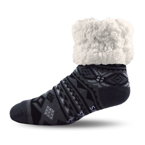 Pudus Women's Geometric Black Socks