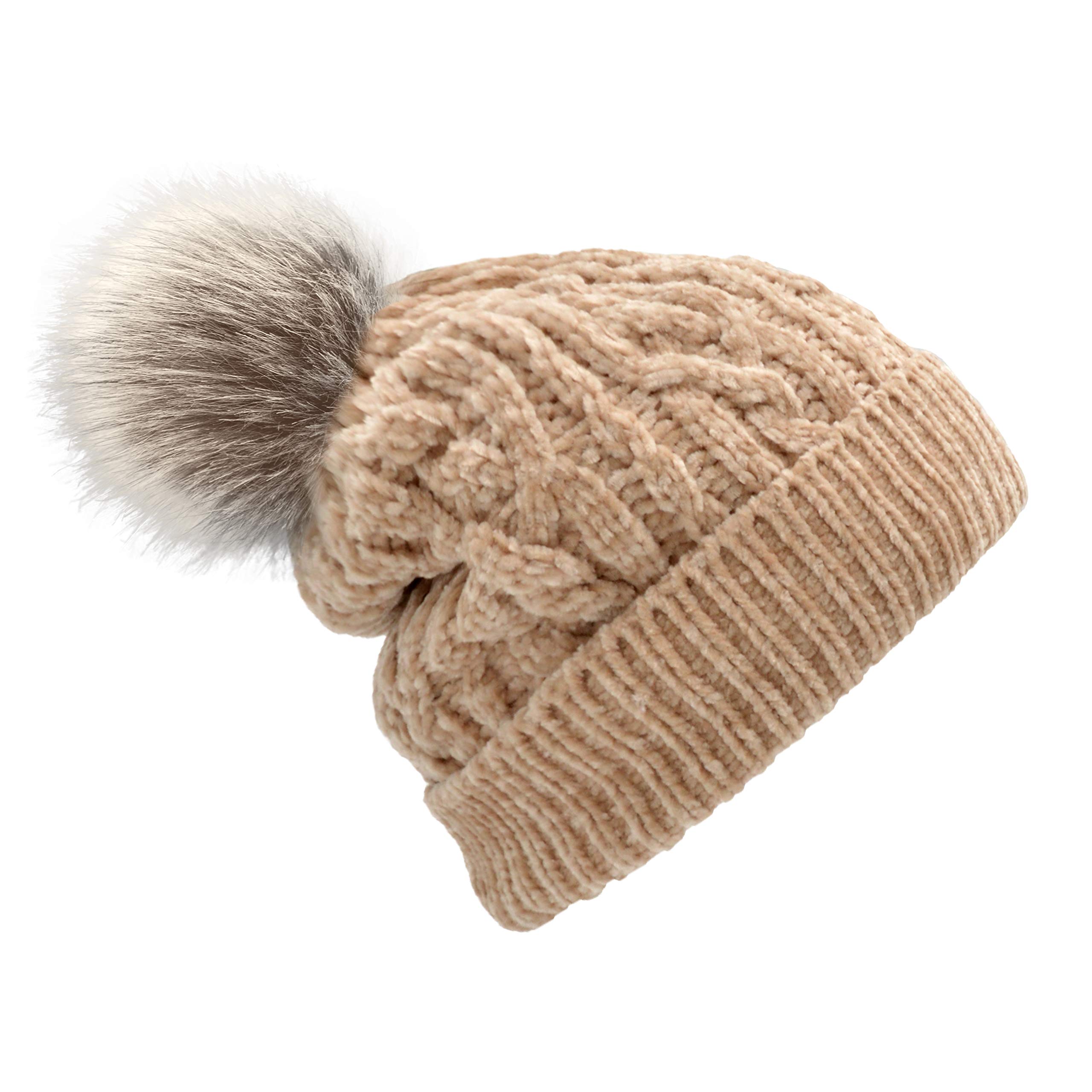 Sherpa Lined Cable Knit Pom Beanie Bundle Women main image 2