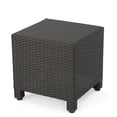 thumbnail image 1 of Pueblo Outdoor Wicker Accent Side Table, Dark Brown, 1 of 7