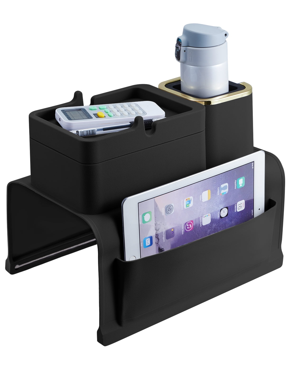 Pueikai Portable Couch Cup Holder Tray,Drink Holder Silicone AntiSpill