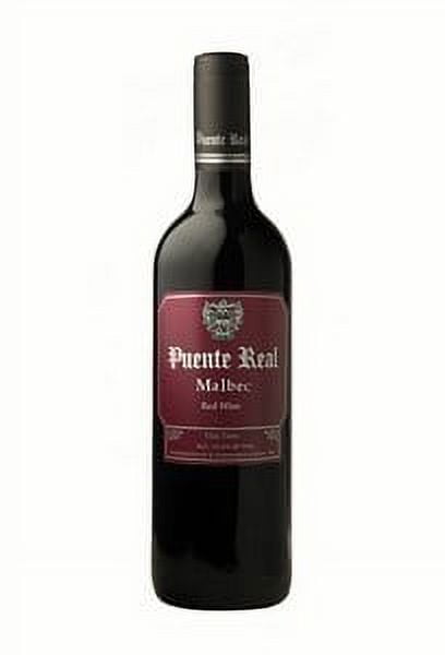 Puente Real Malbec Red Wine, Puerto Rico, 750 ml Glass Bottle 12.5% ABV