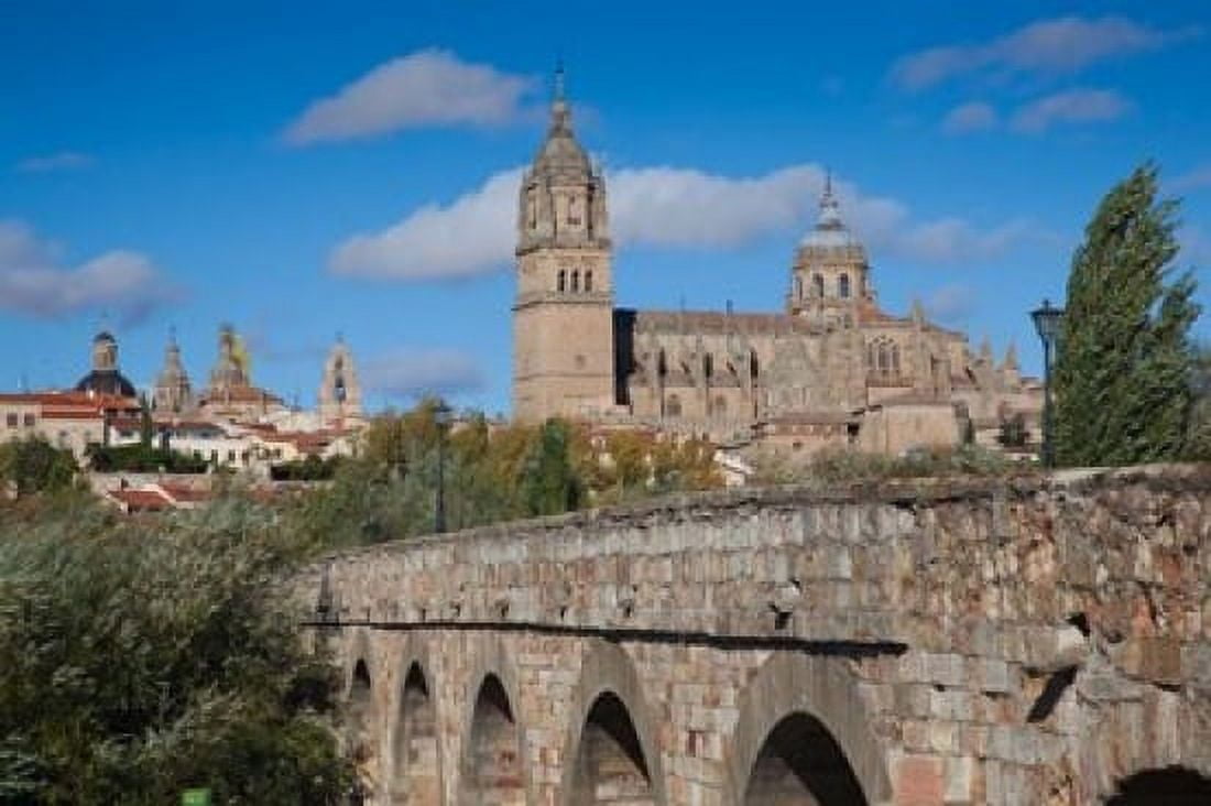 Puente Romano Salamanca Spain Canvas Art - Walter Bibikow DanitaDelimont (38 x 25)