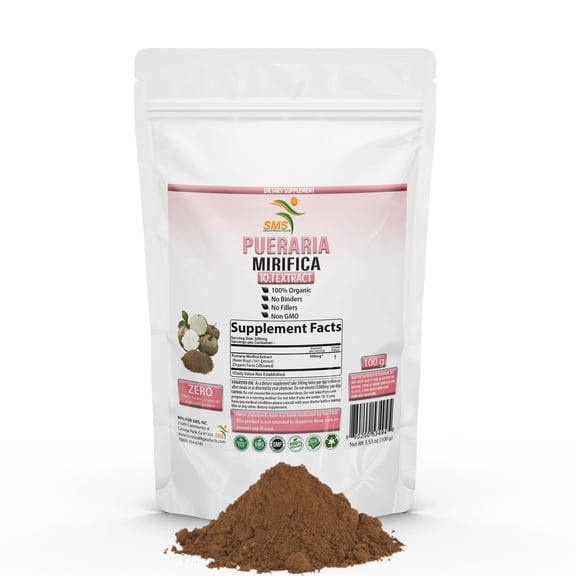 Pueraria Mirifica Root 10:1 STRONG Extract Powder Organic Supplement 100g By SMS