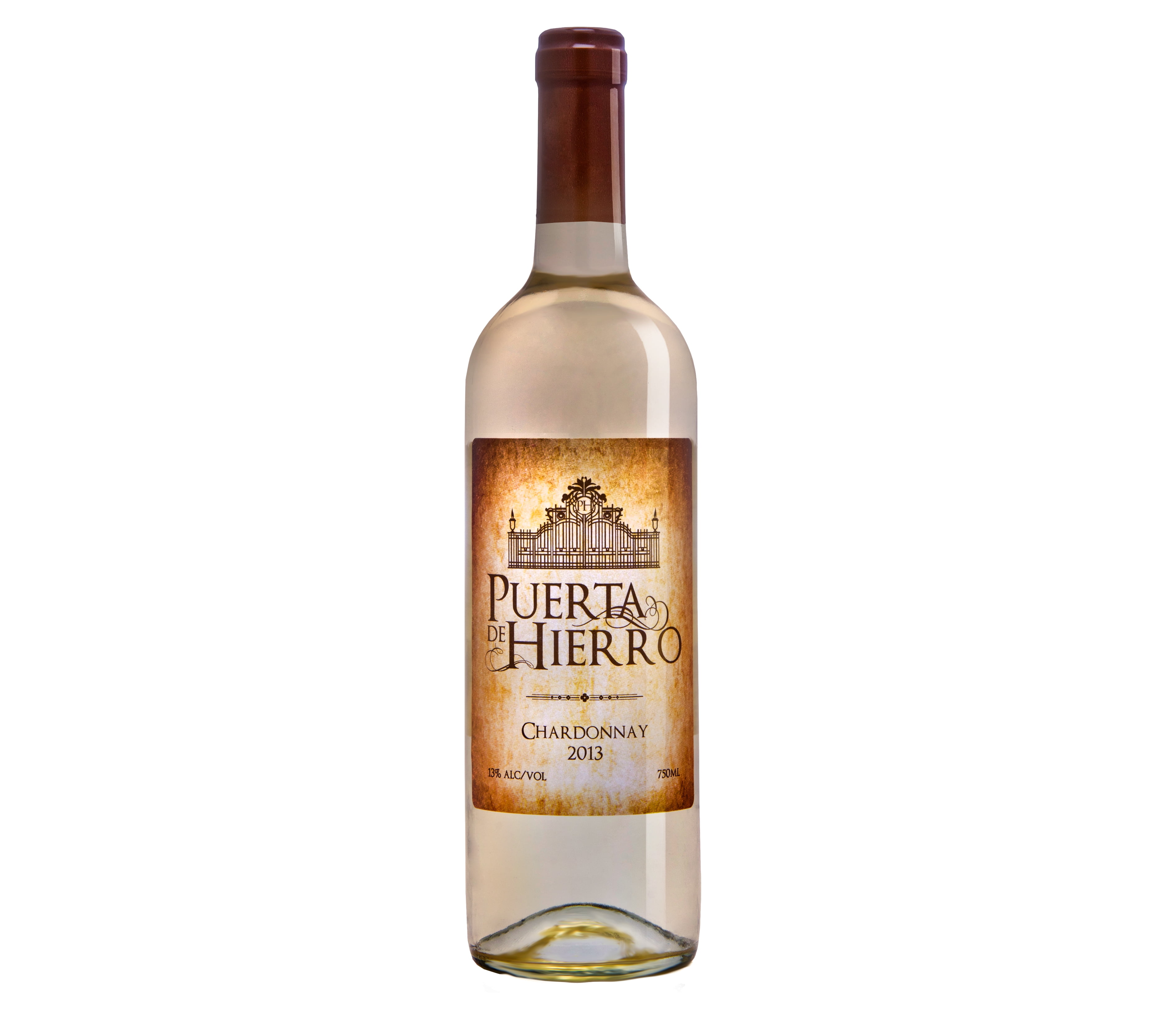 Puerta De Hierro Chardonnay Wine 750 ml Glass Bottle 13% ABV
