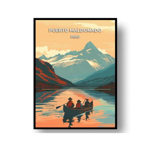 Puerto Maldonado Peru Poster Travel Wall Art