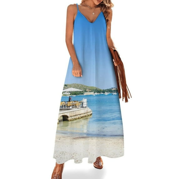 Puerto Pollensa Morning Sleeveless Dress Casual dresses wedding guest dress dress for women summer dress summer women
