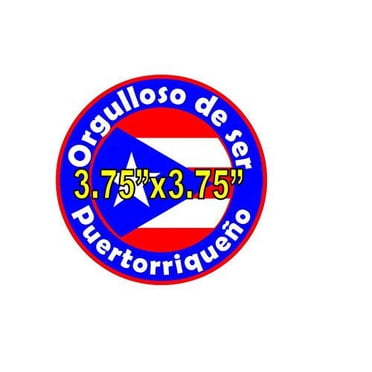 CAROD Puerto Rico Flag Sticker – PR Decal – Boricua Bandera – 3.5" X 4.5" Vinyl Matte Finish