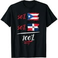 thumbnail image 1 of Puerto Rican And Dominican Heritage Flag Gift T-Shirt T-Shirt, 1 of 3