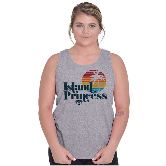 Puerto Rican Boricua Princess Latina Tank Top Tee Shirt Women Brisco Brands L