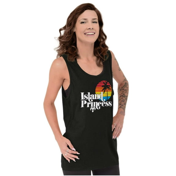 Puerto Rican Boricua Princess Latina Tank Top Tee Shirt Women Brisco Brands X