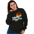 thumbnail image 1 of Puerto Rican Boricua Princess Latina Women Crewneck Sweatshirt Brisco Brands X, 1 of 5