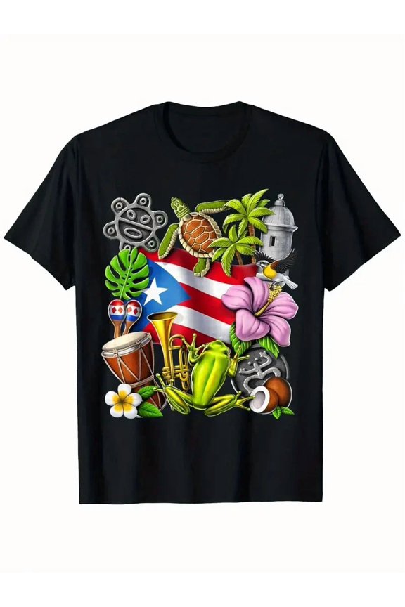 Puerto Rican Coqui Frog Taino Sun Cultural Pride Unisex T-Shirt up to size 5XL