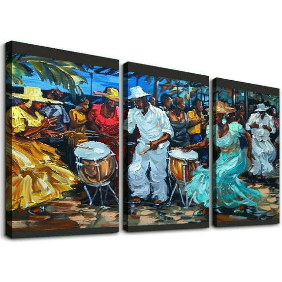 Puerto Rican Dance Art Canvas Print Oil Painting Painting Puerto Rican Culture Art Decor Room Aesthe Canvas Painting Posters And Prints Wall Art Pictures for Living Room Bedroom Decor