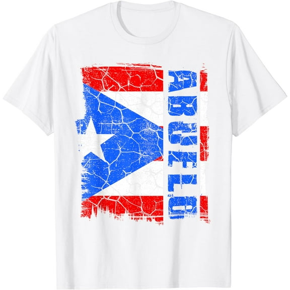 Puerto Rican Flag Abuelo Fathers Day Rico Papi Dad Grandpa T-Shirt