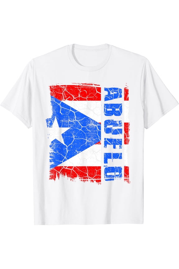 Puerto Rican Flag Abuelo Fathers Day Rico Papi Dad Grandpa T-Shirt