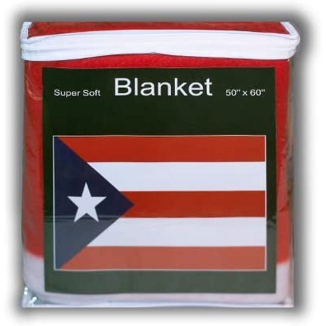 Puerto Rican Flag Fleece BlanketNEW Throw Cover Puerto