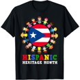 thumbnail image 1 of Puerto Rican Flag Hispanic Heritage Puerto Rico Boy Girl Kid T-ShirtMen and women, Black T-shirt, size: Extra large, 1 of 4