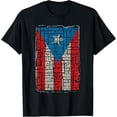thumbnail image 1 of Puerto Rican Flag Puerto Rico Towns And Cities Retro Vintage T-ShirtMen and women, Black T-shirt, size: Extra large, 1 of 4