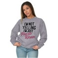 thumbnail image 1 of Puerto Rican Funny Yelling Boricua Women Crewneck Sweatshirt Brisco Brands M, 1 of 5