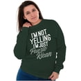 thumbnail image 1 of Puerto Rican Funny Yelling Boricua Women Crewneck Sweatshirt Brisco Brands S, 1 of 5